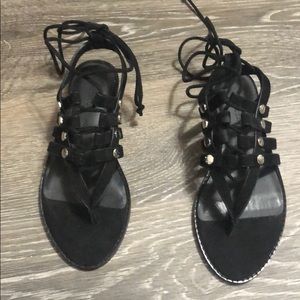 Rebecca Minkoff Black Strappy Sandals